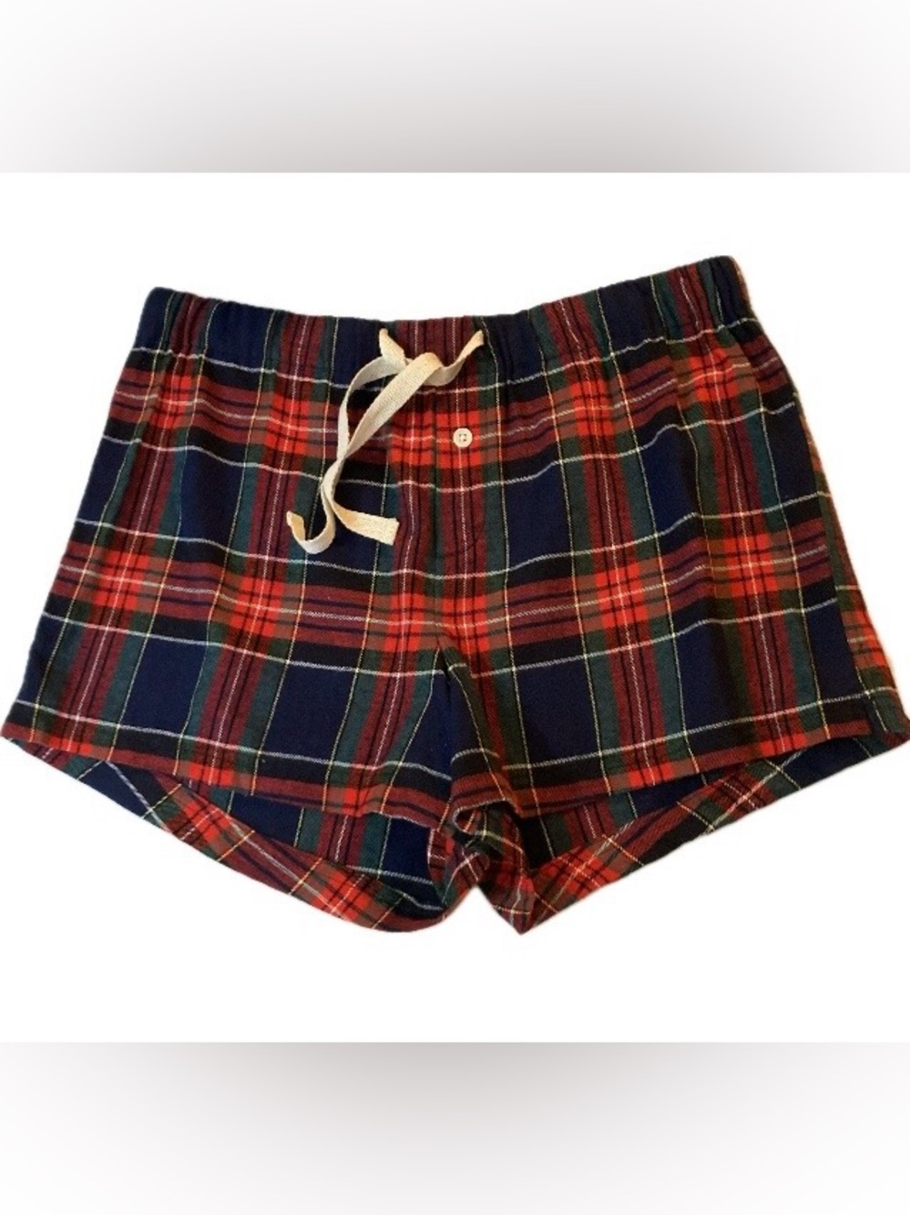 J CREW Cotton Flannel Lounge Shorts Sz Med Pajama Comfy Cozy